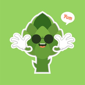 cute and kawaii artichoke Cartoon Vegetable Food Character Emoji Vector Illustration. healthy food, nutrients, diet. Vitamins and minerals. Health benefits of vegetable. Funny character.