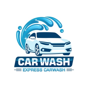 Car wash logo design vector Template