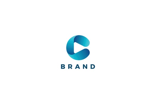 Letter c abstract business logo design vector