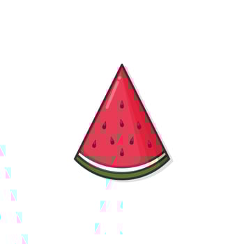 Cartoon icon of slice watermelon illustration vector