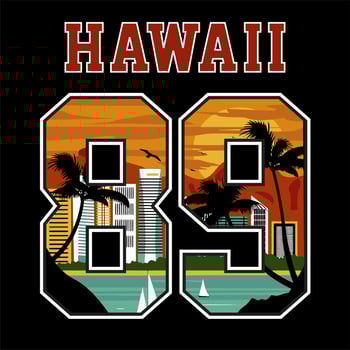 numbers and city design concept for t shirt and other use vector