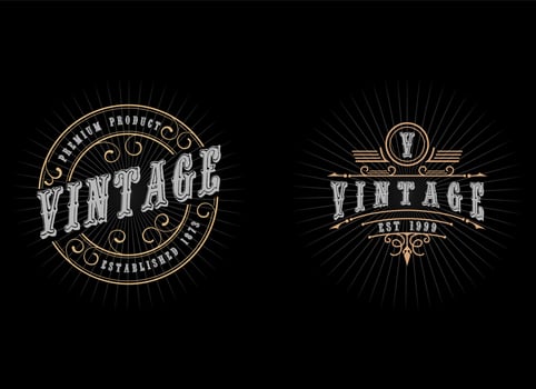 Badge Vintage Style Logo Design Template vector