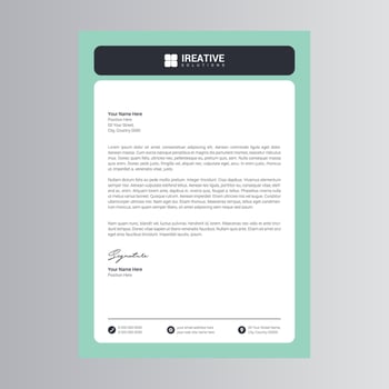 Clean and Modern Letterhead Template vector