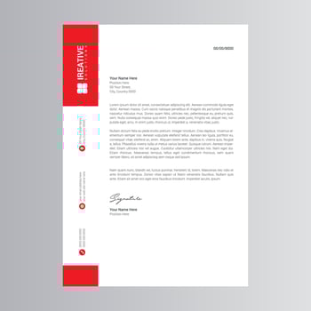 Clean and Modern Letterhead Template vector