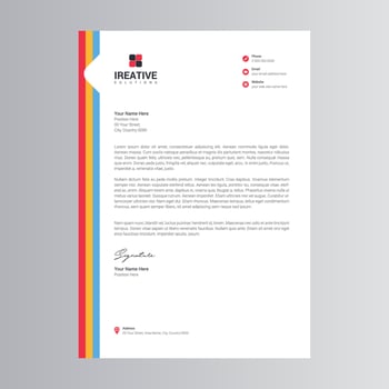 Clean and Modern Letterhead Template vector