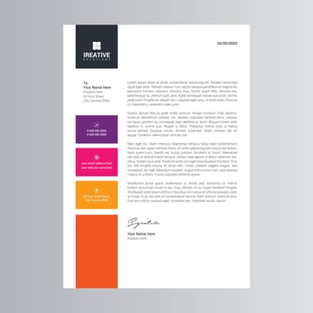 Clean and Modern Letterhead Template vector