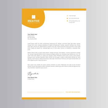 Clean and Modern Letterhead Template vector