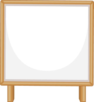 Empty wooden sign banner isolated vector