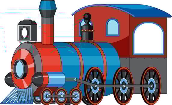 Steam locomotive train vintage style vector