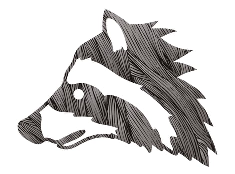 Silhouette Raccoon Face vector