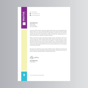 Clean and Modern Letterhead Template vector