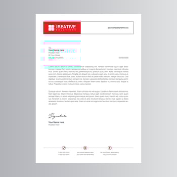Clean and Modern Letterhead Template vector