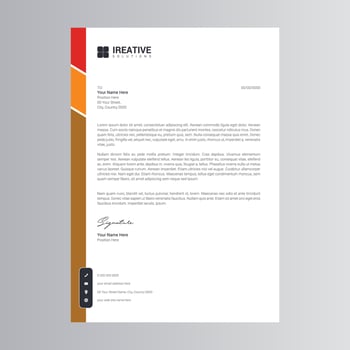 Clean and Modern Letterhead Template vector