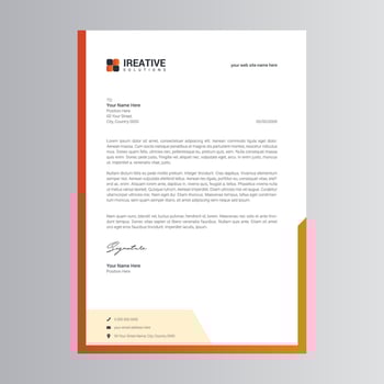 Clean and Modern Letterhead Template vector