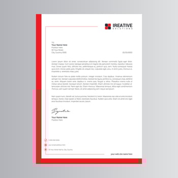 Clean and Modern Letterhead Template vector