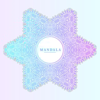 line art gradient mandala vector for design