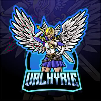 Valkyrie mascot esport logo mascot  design. vector