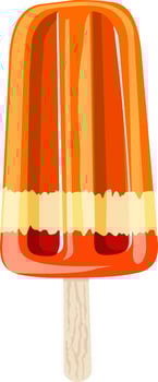 frozen juice on a stick popsicle vector