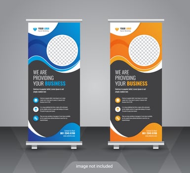 Creative corporate and business roll up banner design template vector