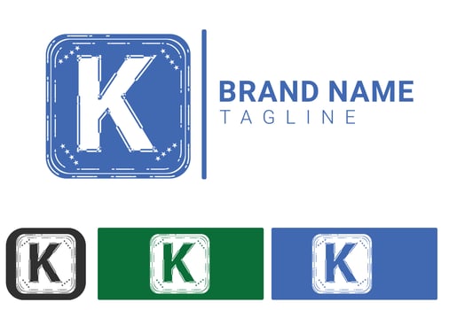 K letter logo and icon design template vector