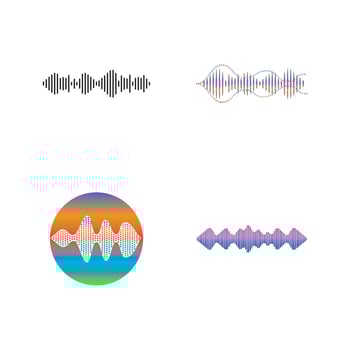 Sound waves vector illustration design