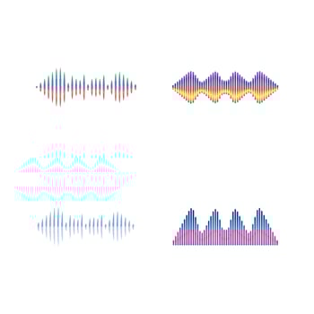 Sound waves vector illustration design