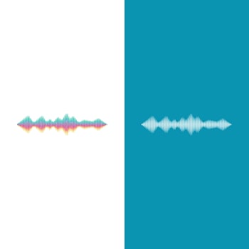 Sound waves vector illustration design