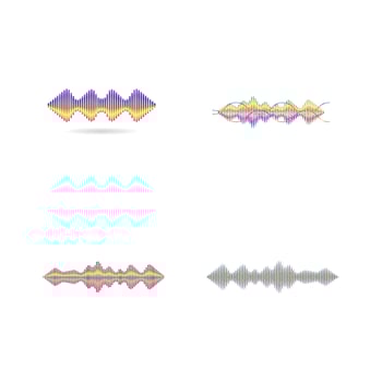 Sound waves vector illustration design