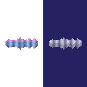 Sound waves vector illustration design