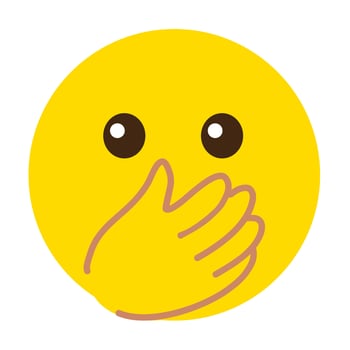 Emotional face emoji don't speak vector