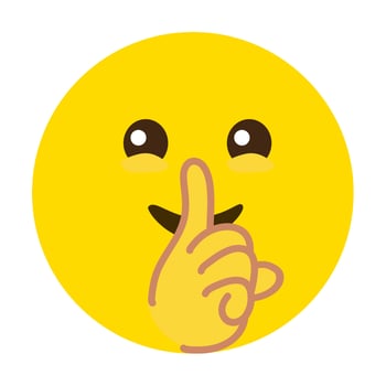 Forbidden to speak emotion face vector emoji