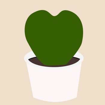 Plant on pottery. vector