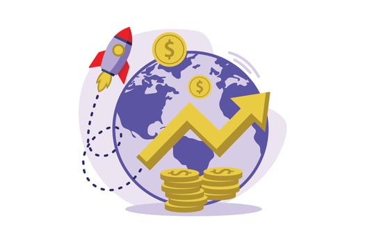 Economic development illustration exclusive design inspiration vector