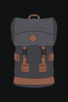 Vector Colorful Backpacks. Backpacks for schoolchildren, students, travellers and tourists. Back to School rucksack flat vector illustrations isolated on white.