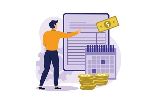 Prepayment terms illustration exclusive design inspiration vector