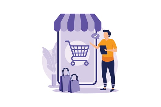 Order processed illustration exclusive design inspiration vector