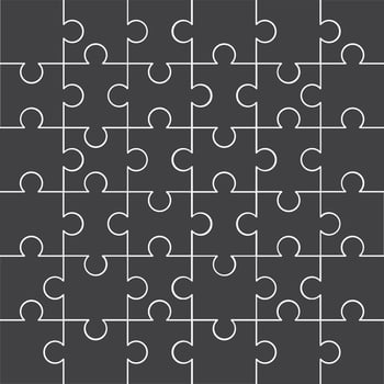 Puzzle jigsaw set of 6 vector design free editable