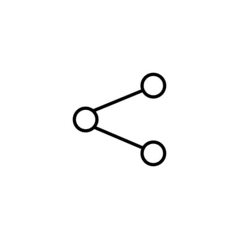 Share icon with outline style vector
