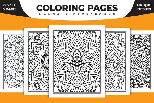 Doodle mandala line art. Black and white mandala for coloring pages interior. Decoration mandala ornament design set vector. Interior of a coloring page. Vintage mandala pattern bundle vector. vector