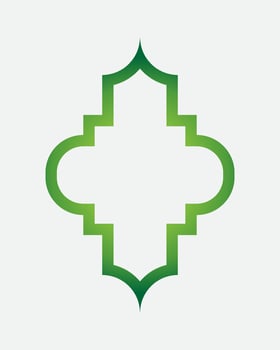Islamic border frame vector