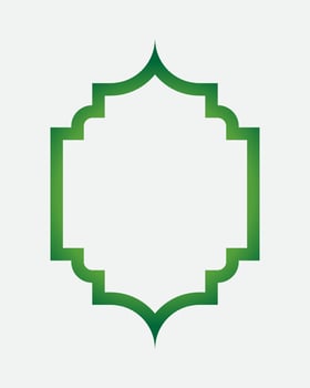 Islamic border frame vector