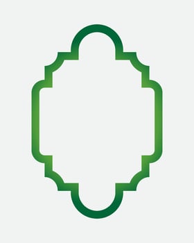 Islamic border frame vector