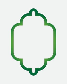 Islamic border frame vector