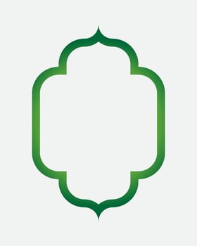 Islamic border frame vector