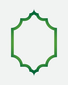 Islamic border frame vector
