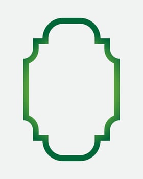 Islamic border frame vector