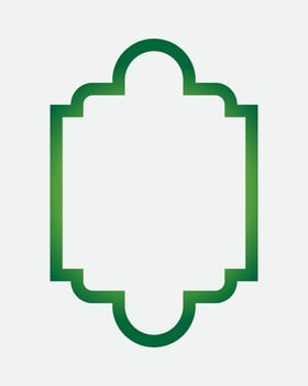 Islamic border frame vector