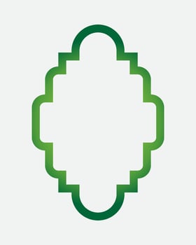 Islamic border frame vector