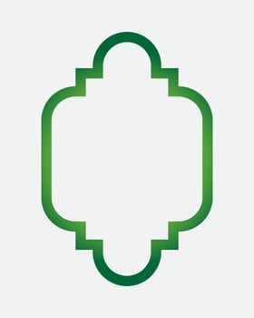 Islamic border frame vector