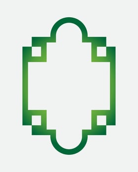 Islamic border frame vector